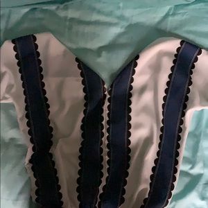 Blue and white blouse